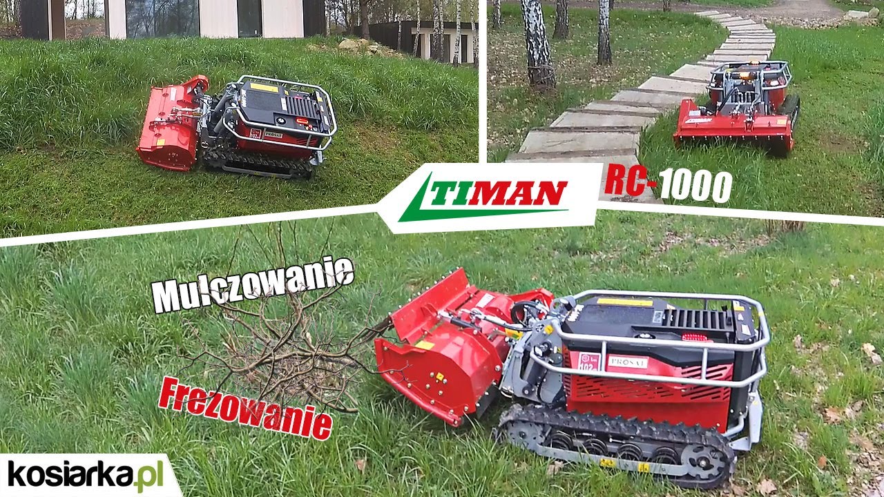 TIMAN RC-1000 - Karczownik Mulczer Leśny Na Gąsienicach Zdalnie Sterowany