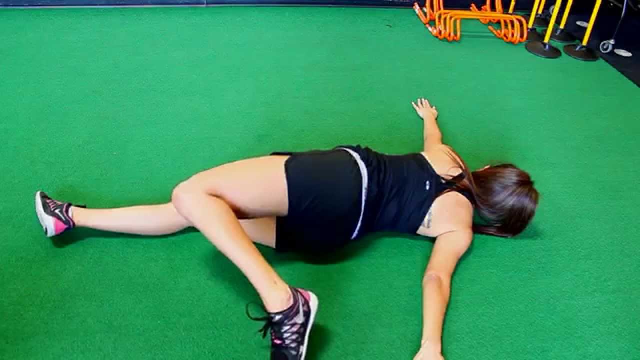 Prone Scorpion Exercise