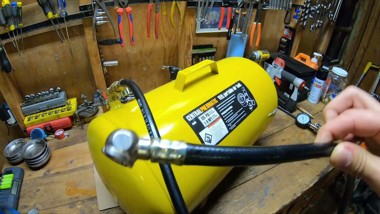 Modifying a Harbor Freight Portable Air Tank (Central Pneumatic 11 Gallon)