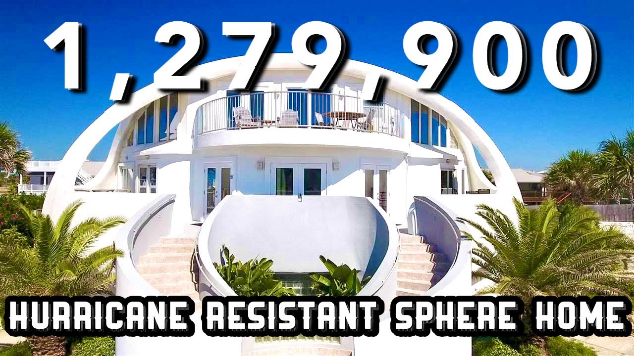 Inside a Hurricane proof home! Monolithic Dome Home | Pensacola Beach Iconic FORTRESS house Fl