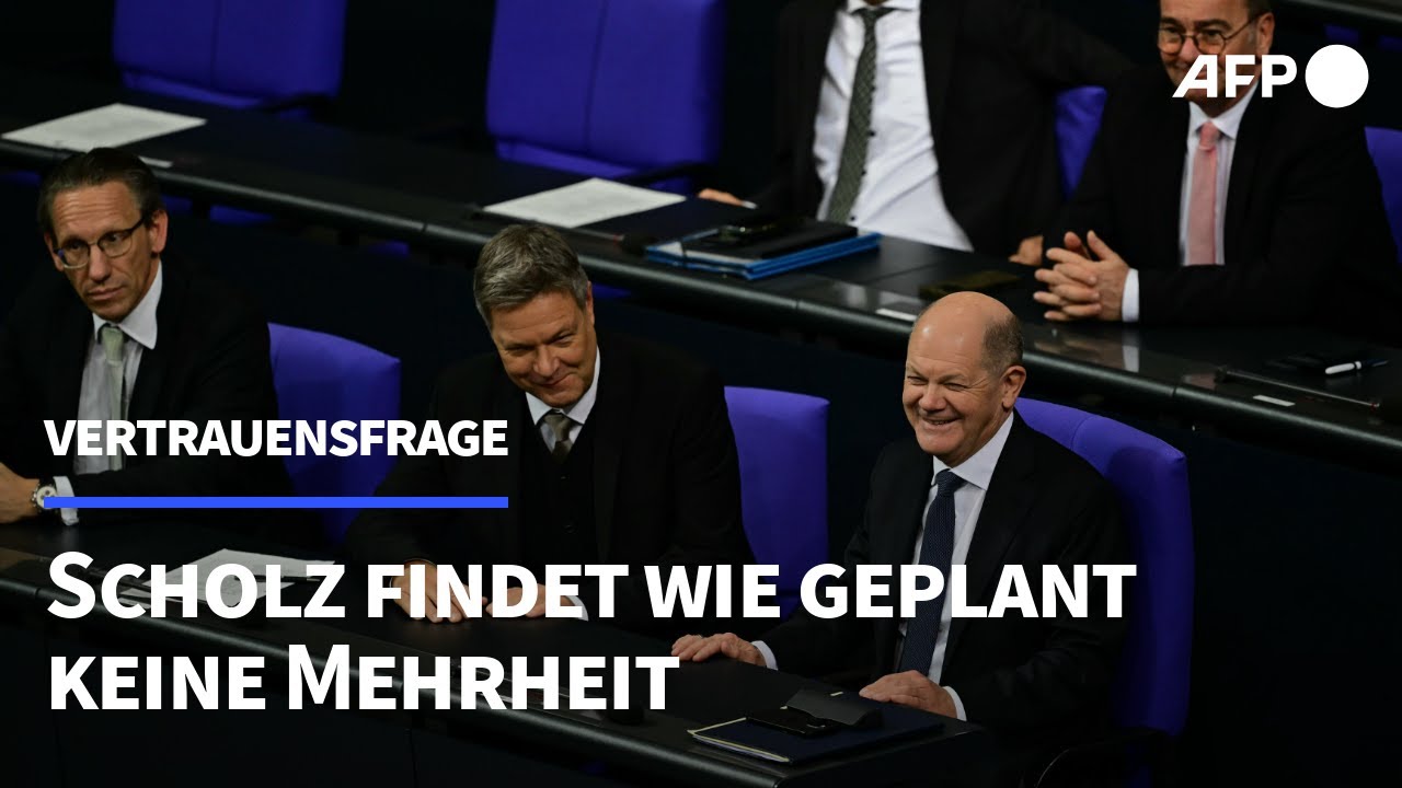 Scholz verliert wie geplant Vertrauensfrage im Bundestag | AFP