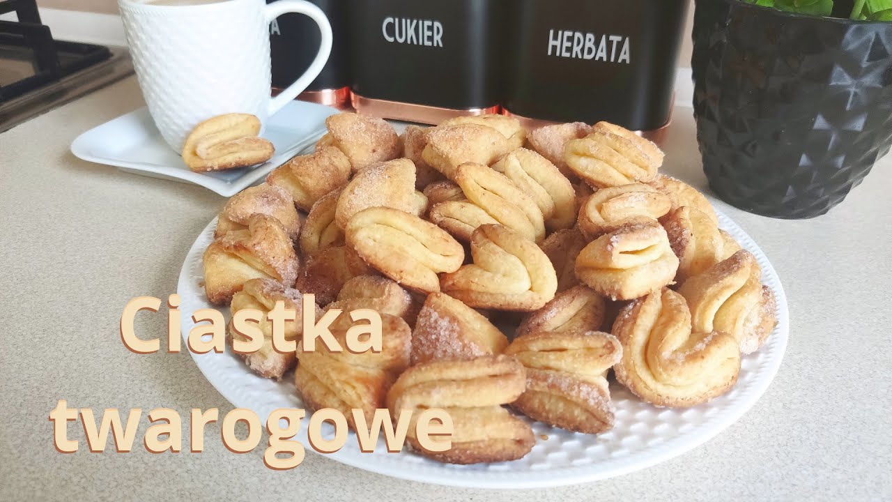Ciastka twarogowe z cukrem