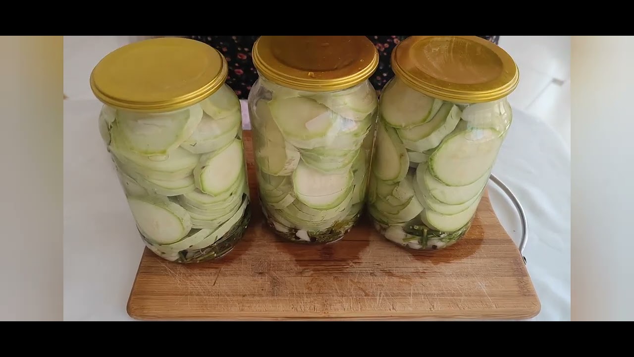 🟥🟥🟥Без лишней возни маринованные кабачки на зиму , очень вкусно получаются.👍😑😋🤤