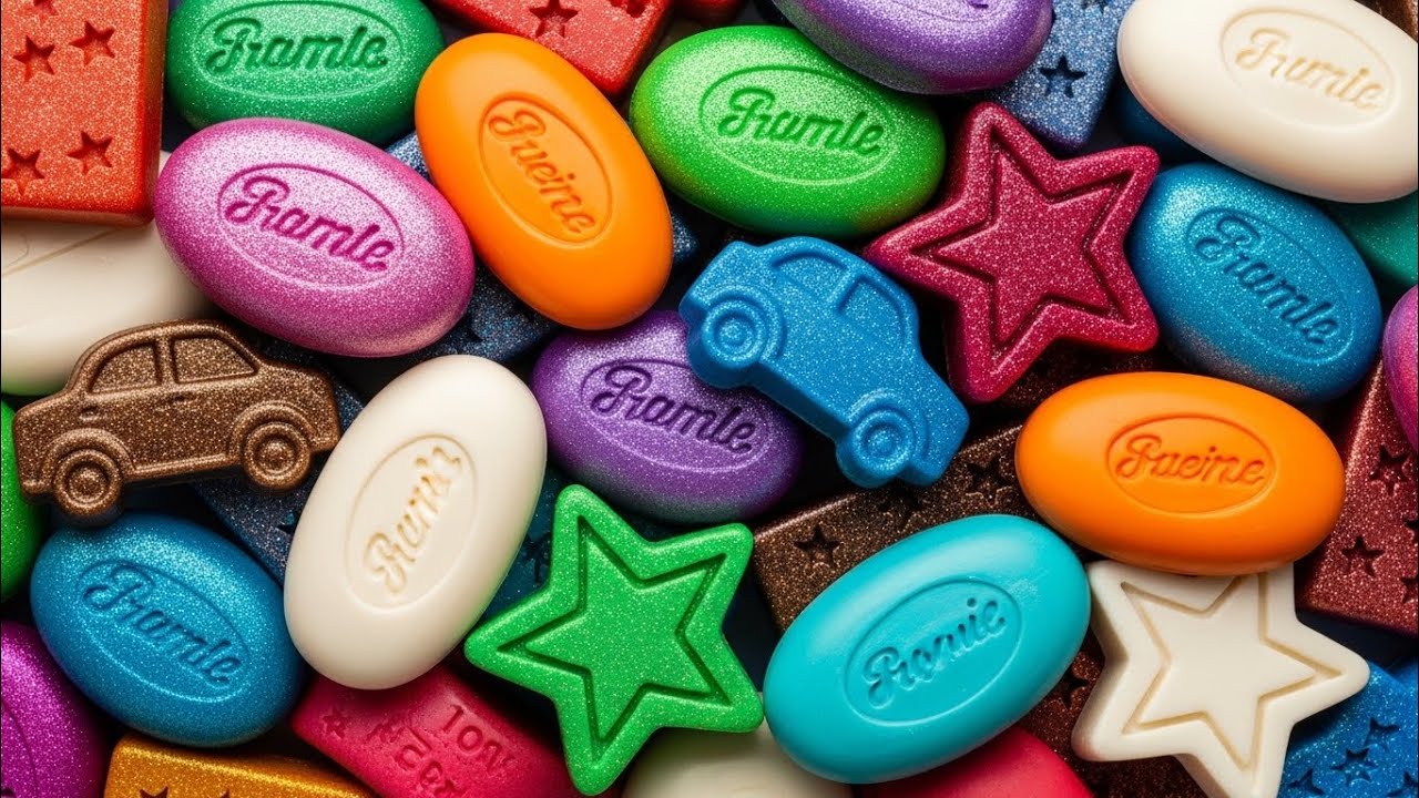 Soap crushing satisfaction asmr glitter soap crushing relaxing asmr 