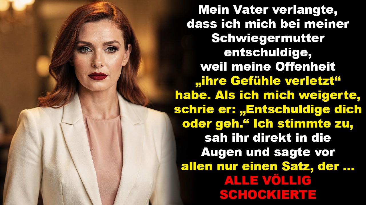 Meine Familie zwang mich zur Entschuldigung bei meiner reichen Schwiegermutter, ich blamierte sie