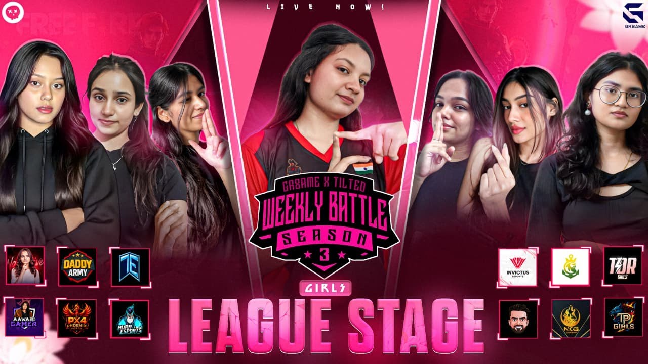 GIRLS LEAGUE STAGE S3 LIVE - WEEKLY | TILTED X GR8AME | $50 USDT + TILTED TOKENS | @sheheplays