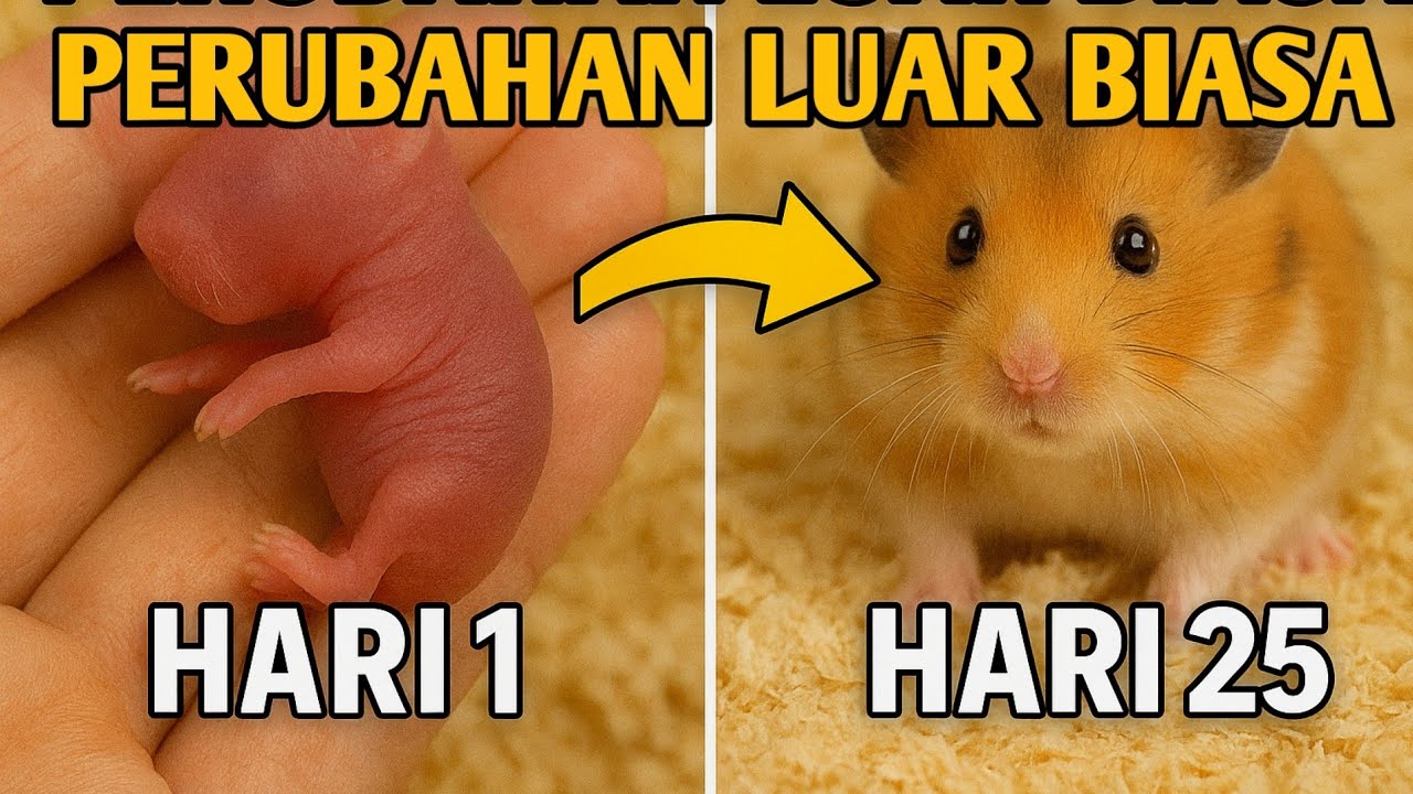 Perkembangan Anak Hamster dari Lahir Sampai 25 Hari | Dokumentasi Lengkap & Menggemaskan