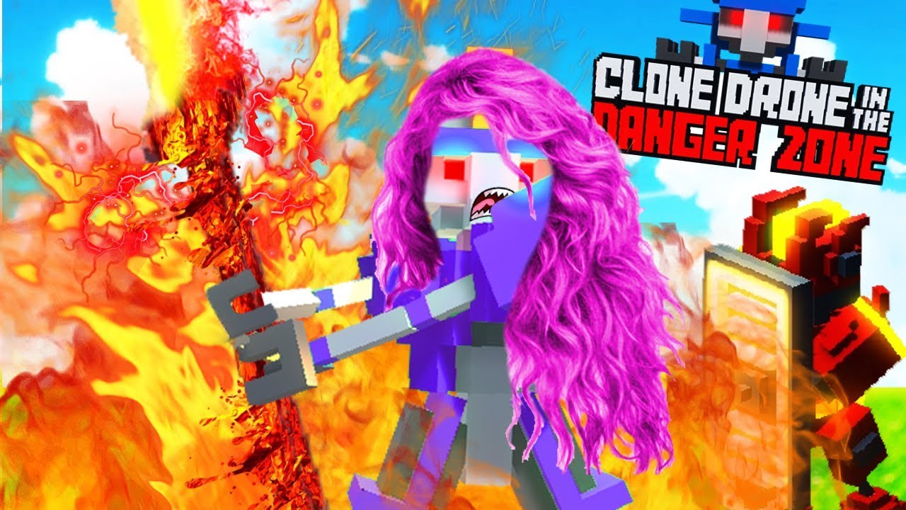 LA GUERRERA ROBOT Y SU LANZA INFERNAL | CLONE DRONE IN THE DANGER ZONE