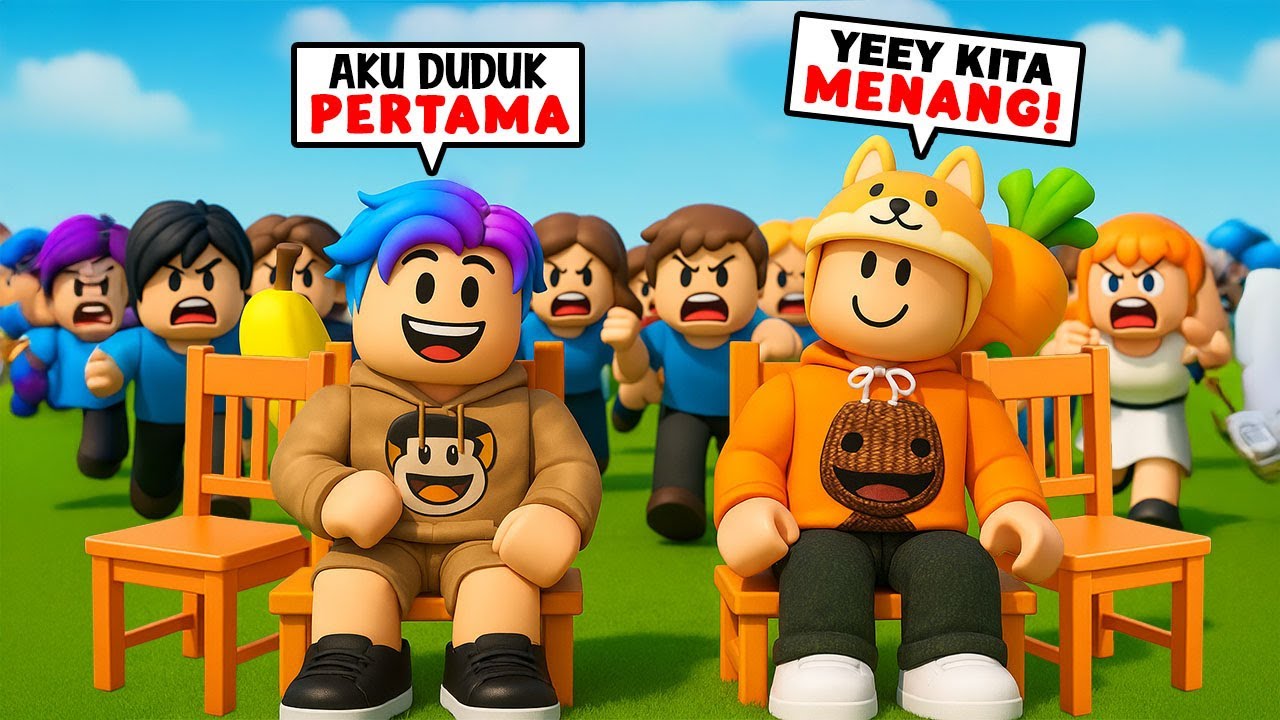 MELOBI DAN SKOBI REBUTAN KURSI VS 100 ORANG!