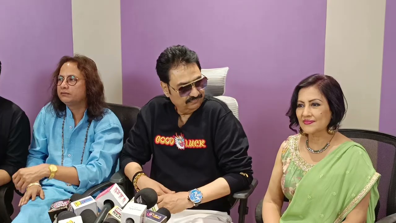 Kumar Sanu, Anil Sharma, Madhushree, Robby Badal at Launch of 'Barishe Teri'.