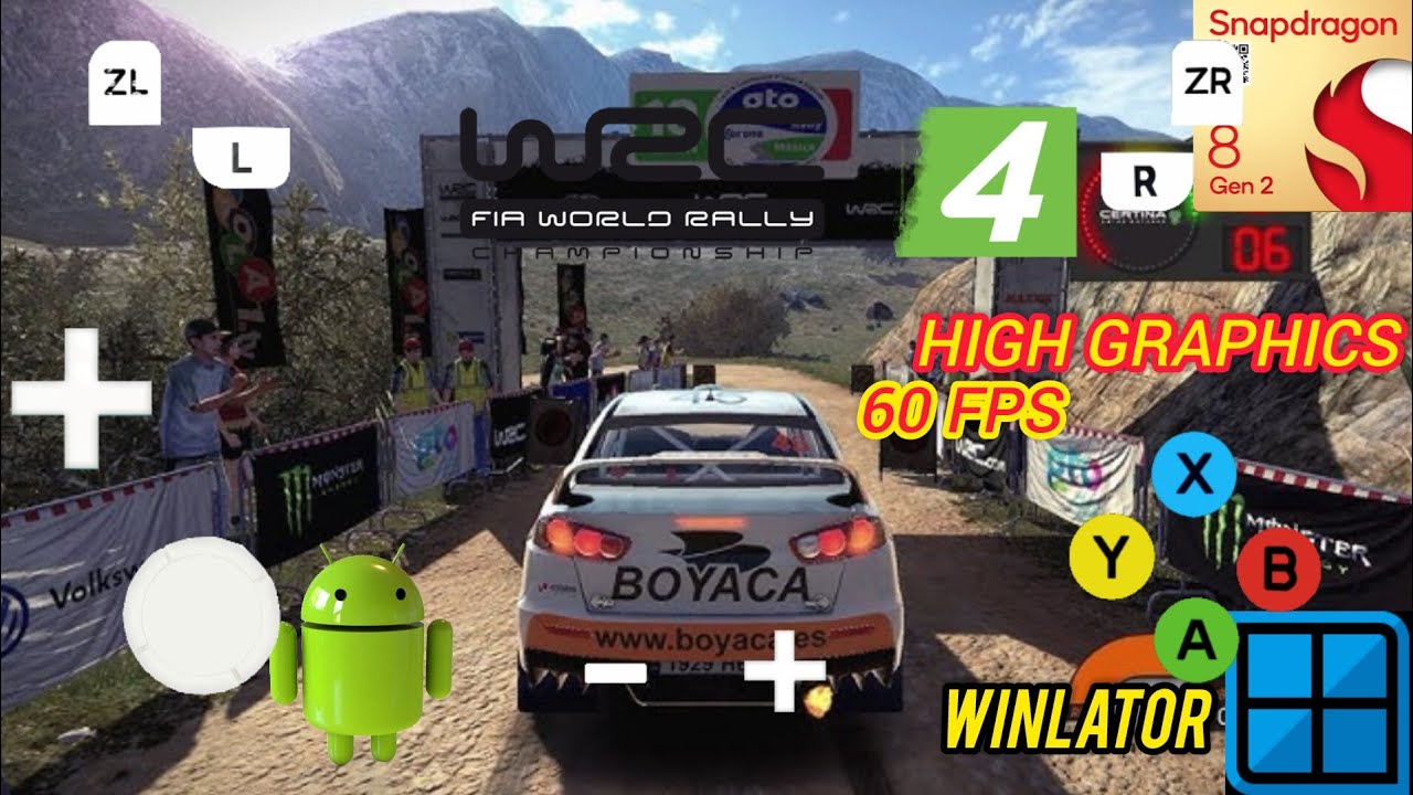 WRC 4 Fia World Rally | 1280x1080 | Winlator 7.1 | High Graphics | Android | Snapdragon 8 Gen 2