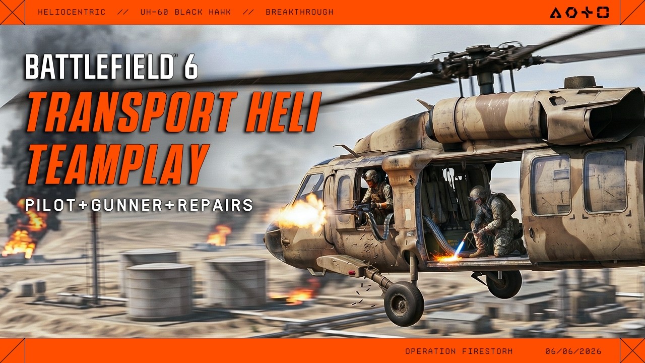 Transport Helicopter Squad Gameplay | Operation Firestorm Breakthrough | Battlefield 6