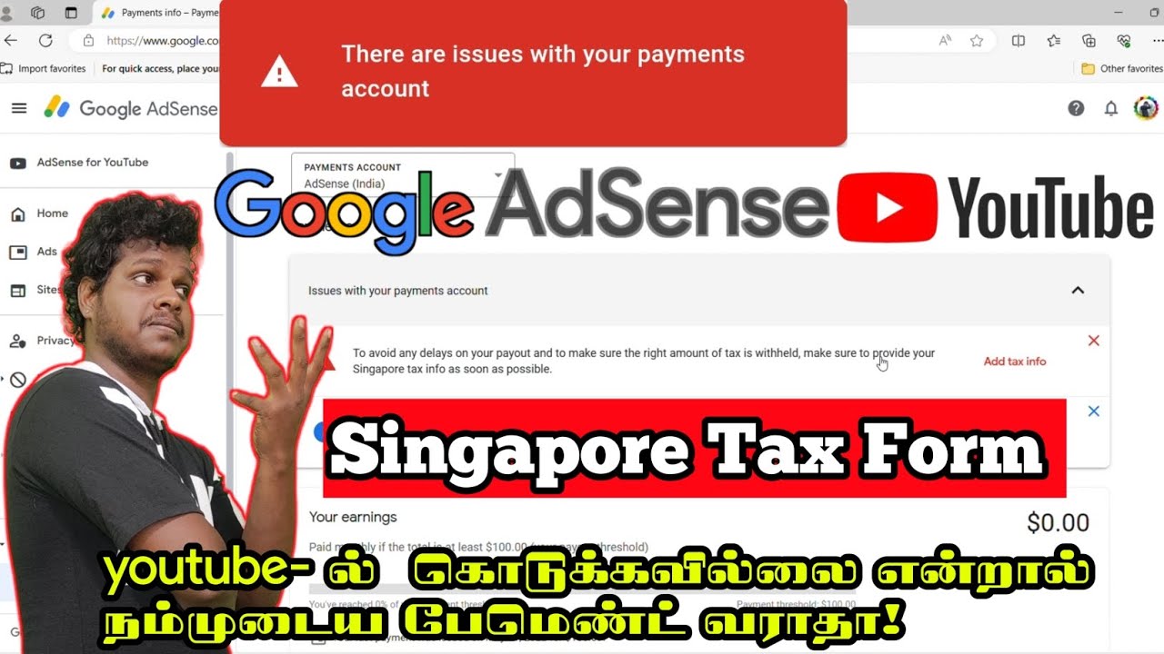 Singapore Tex Form Payment Delay Problem YouTube  Solution | இத பண்ணலன்னா பணம் வராதா 😔😔😔