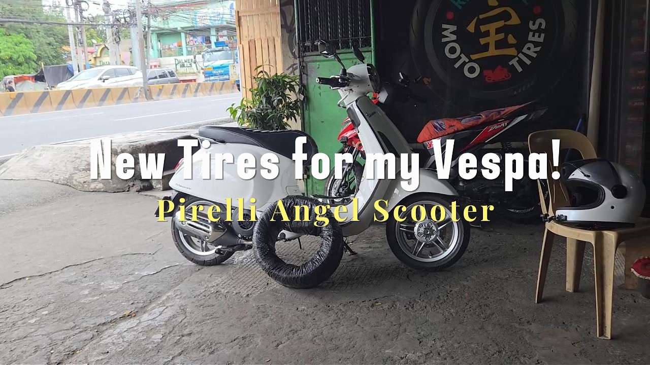 New Tires for my Vespa! | Takara Tires | Pirelli Angel Scooter | DJI Osmo 360 + Mic Mini