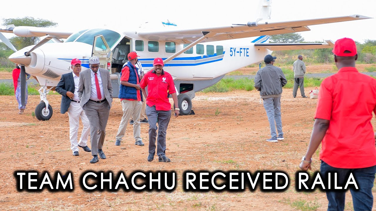 Team Chachu received Raila Amolo Odinga during Azimio Rally in MOYALE..