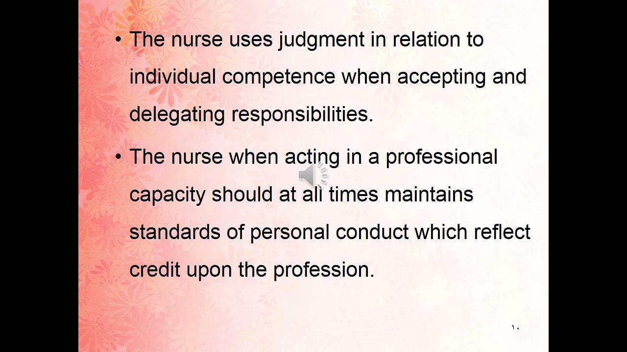 Ethics   4 اخلاقيات مهنة التمريض لائحة قديمة