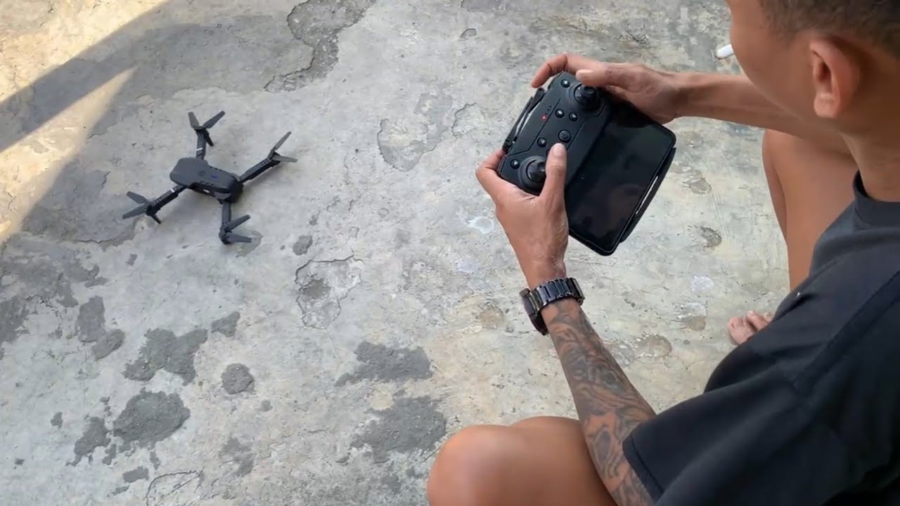 tes terbang drone e99 dan tes kualitas camera langsung crash  dan sempat fly away butuh pilot handal