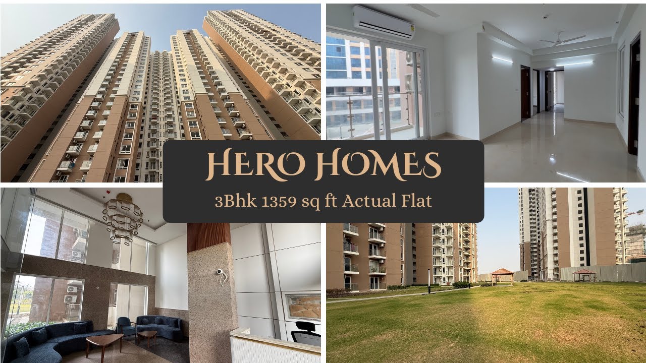 Hero Homes 1359 sq. ft. 3Bhk Actual Flat Video