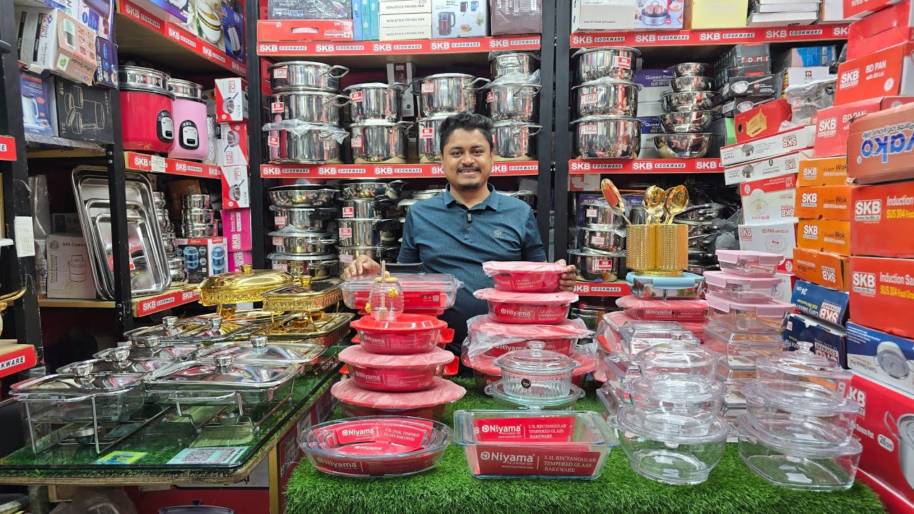 ঈদের স্পেশাল দামে ওভেনপুরু কাঁচের বাটি সেট সহ বুফে স্টাইল সার্ভিসং ডিশ কিনুন 