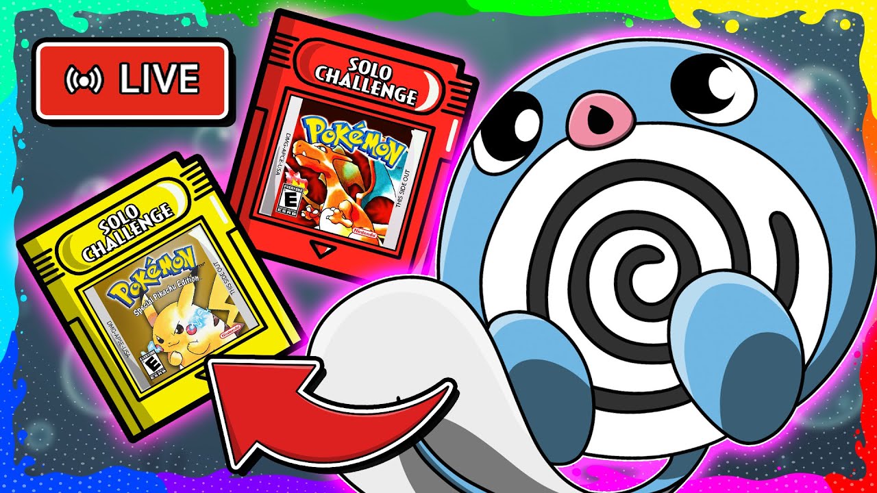 🔴 LIVE! How FAST Can Poliwag Beat Pokémon Red AND Yellow? | Blind Runs (featuring  @DwunD016   )