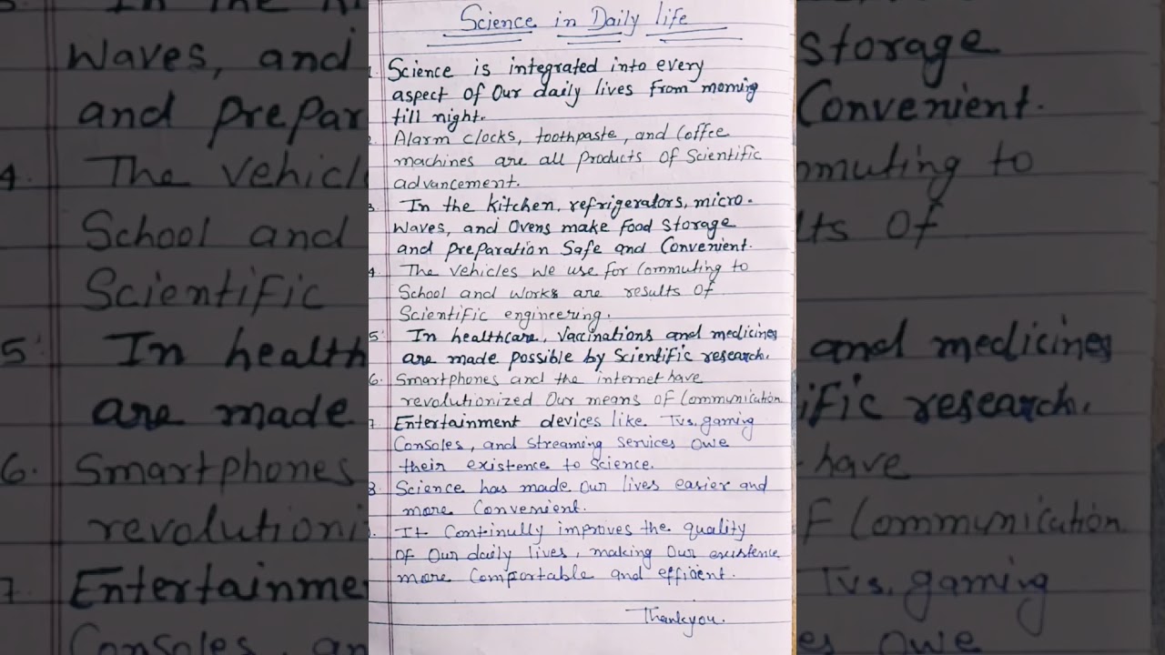 essay on science in Daily life! science in Daily life in English!#viral #Easylearnfor