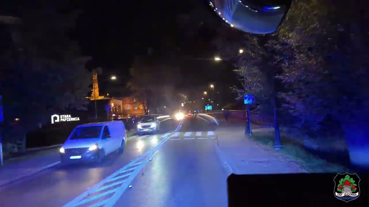 Nocny przejazd alarmowy OSP Konstancin-Jeziorna