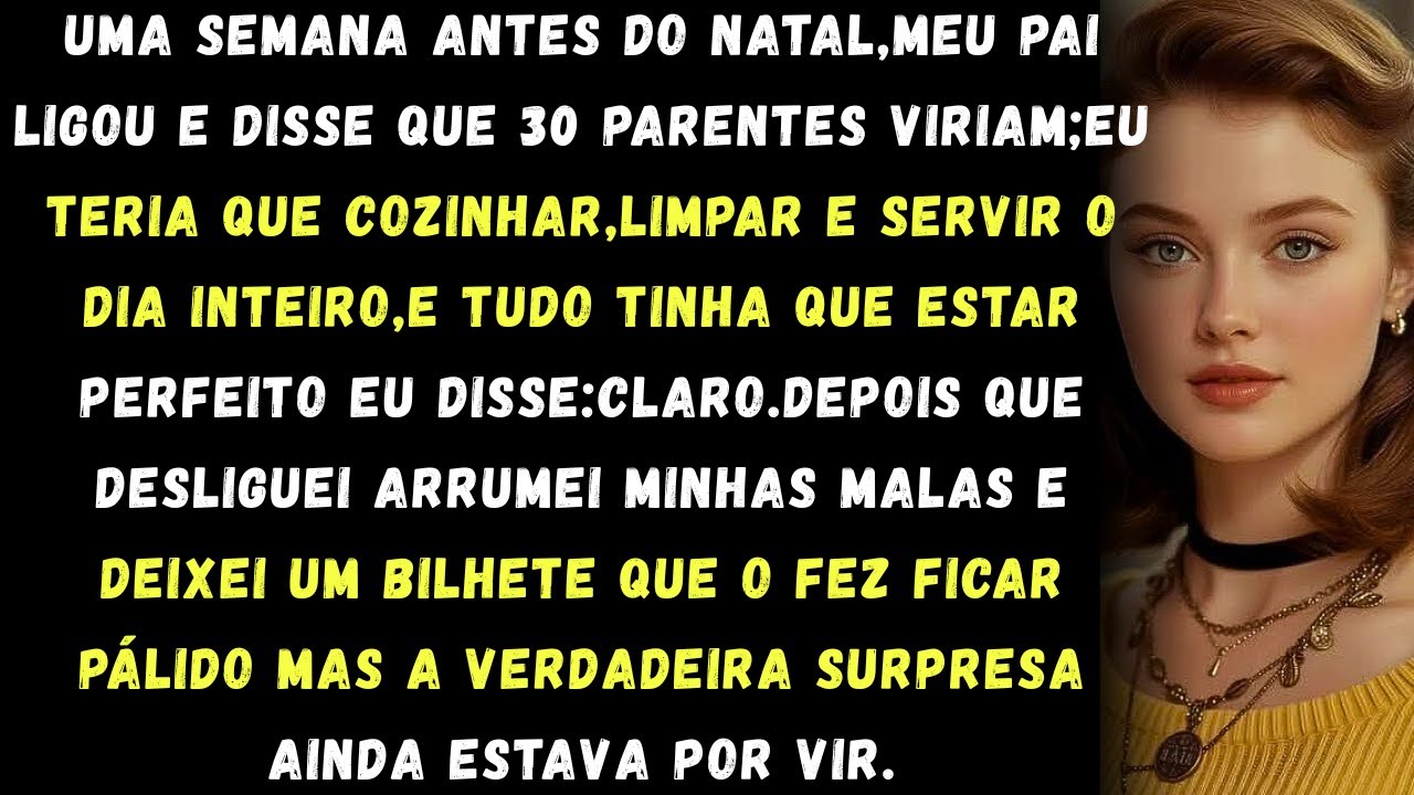 Meu pai e seus 30 parentes estão vindo para o Natal.Perfeito eu desapareci e deixei todos surpresos…