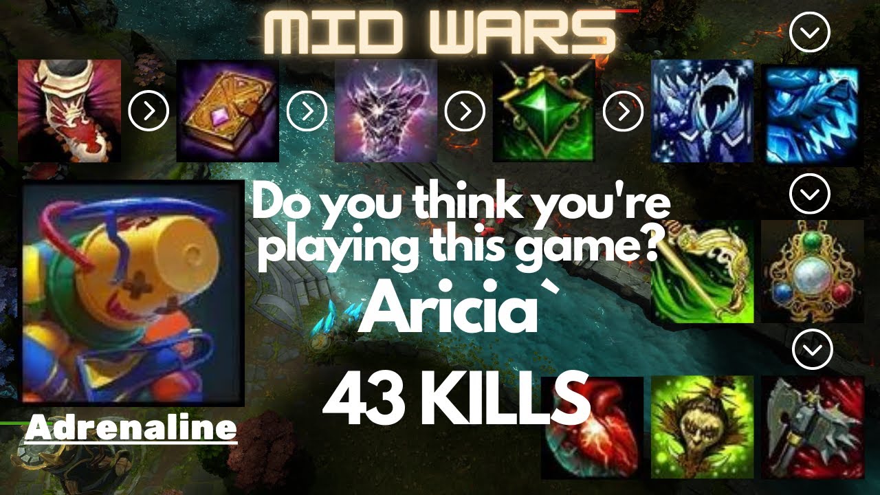 HoN ║ Mid Wars ║ Adrenaline ║ Aricia` ║ Heroes of Newerth