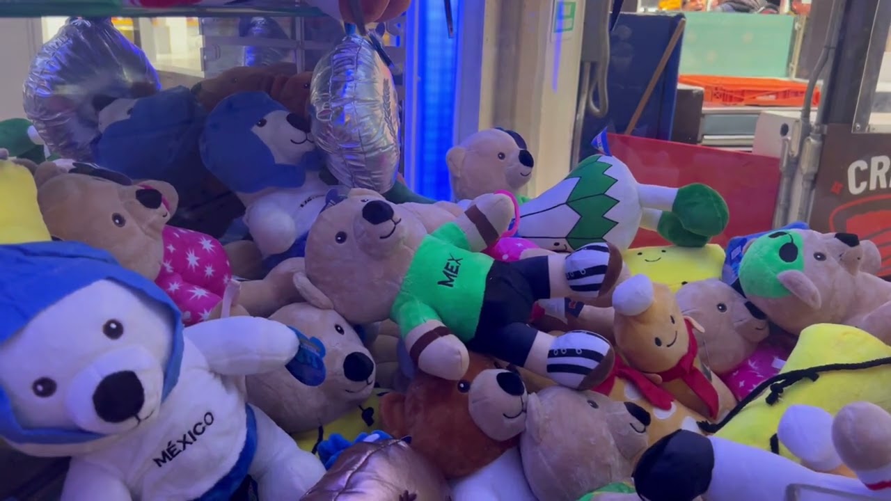 🏆VIERNES de cacería de peluches 🧸🙊 en maquina MUÑELOCOS #muñelocos #puebla #influencer