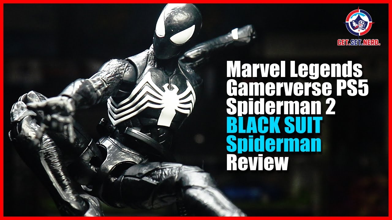 Marvel Legends Gamerverse PS5 Spiderman 2 BLACK SUIT Spiderman Review #symbiotesuit  #ps5spiderman2