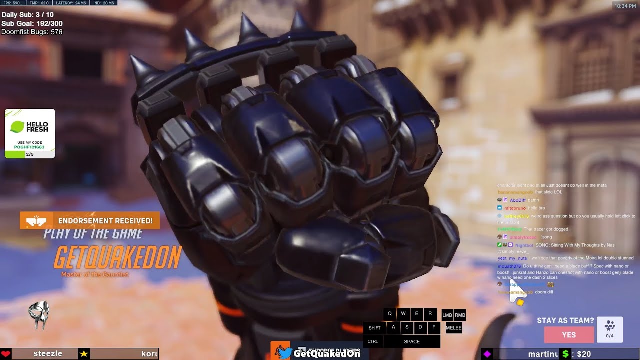 POTG! This is Doomfist Main!!! GetQuakedOn Doomfist Gameplay Overwatch 2 Season 9