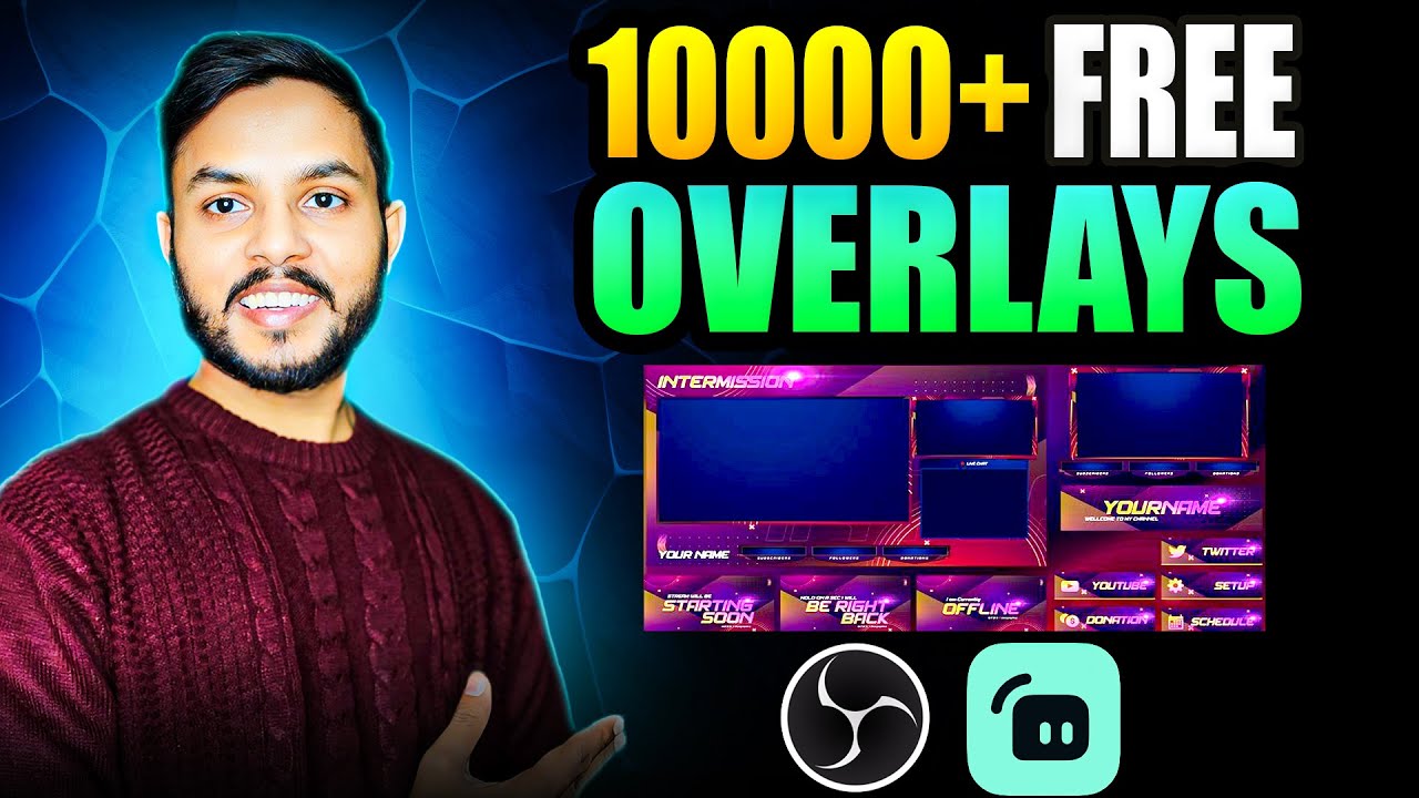 FREE Live Stream Animated Overlays for OBS & Streamlabs 2025 | Free Overlays For Live Streaming