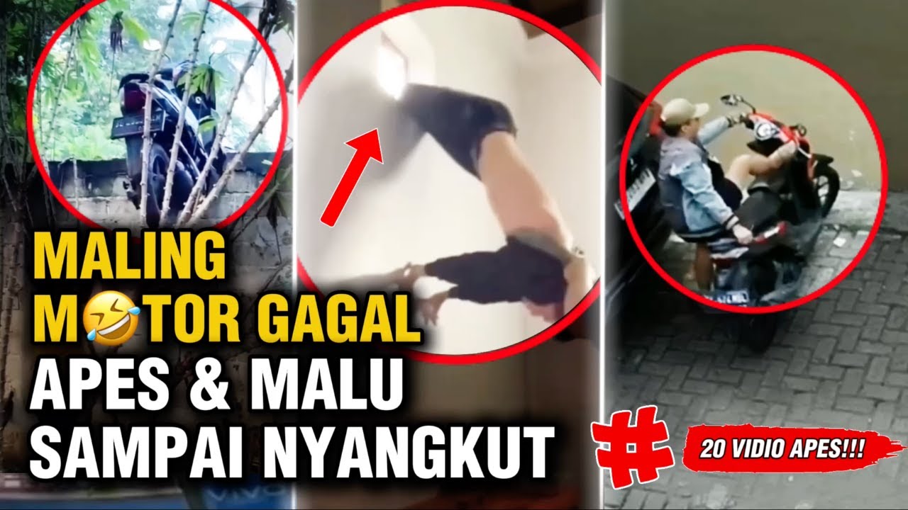 LUCU DAN APES !!! Maling Motor Gagal Total | Rekaman CCTV