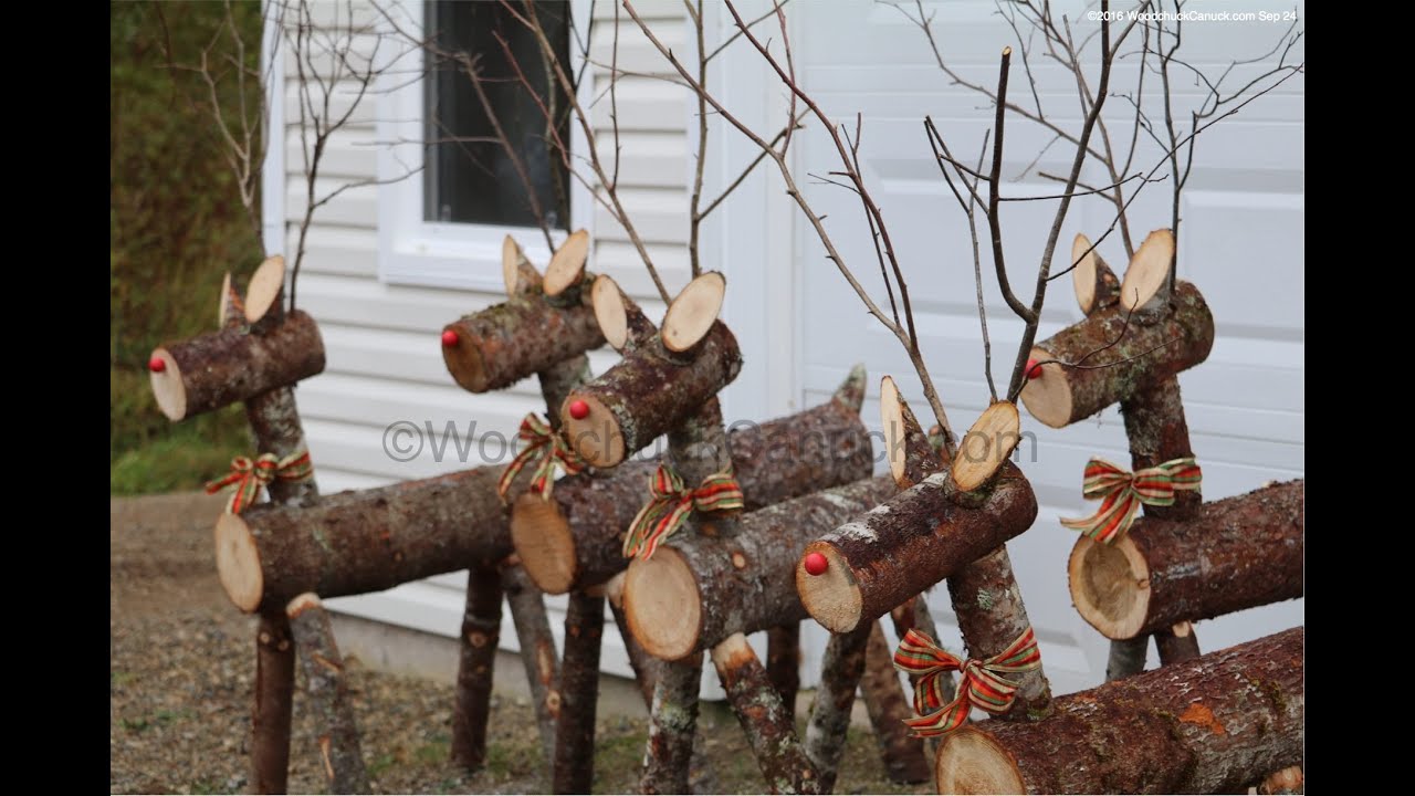 How to make a wooden log reindeer. Swallow Forge