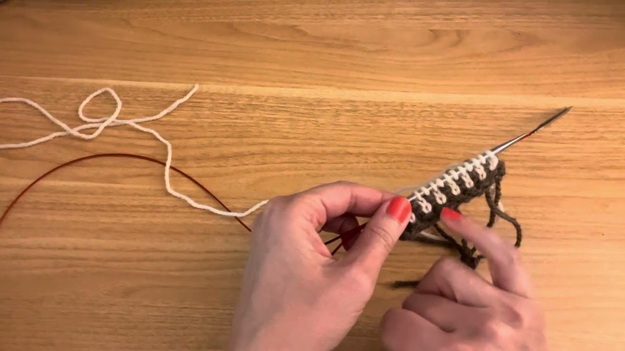 Tutorial: Lace Bind Off Purlwise (after 2 color corrugated ribbing)