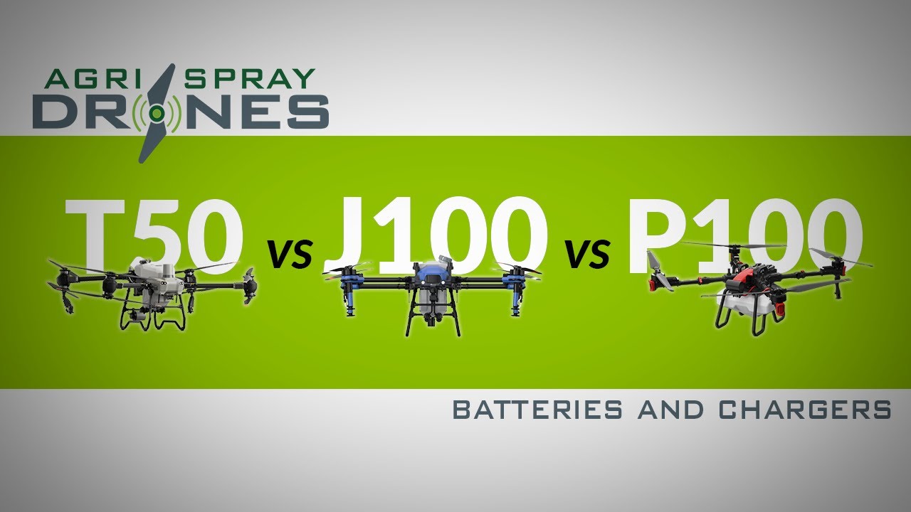 EAVision J100 vs DJI T50 vs XAG P100 | Batteries and Chargers