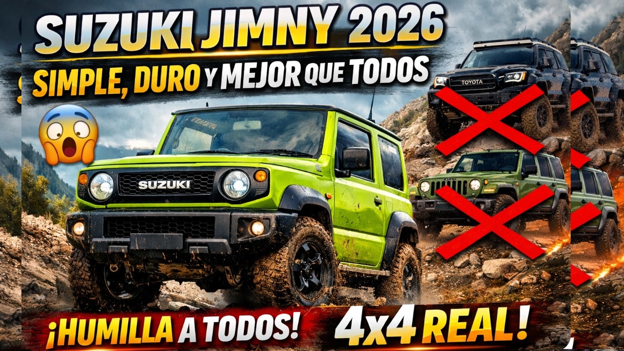 😱 SUZUKI JIMNY 2026: SIMPLE, DURO Y MEJOR QUE TODOS