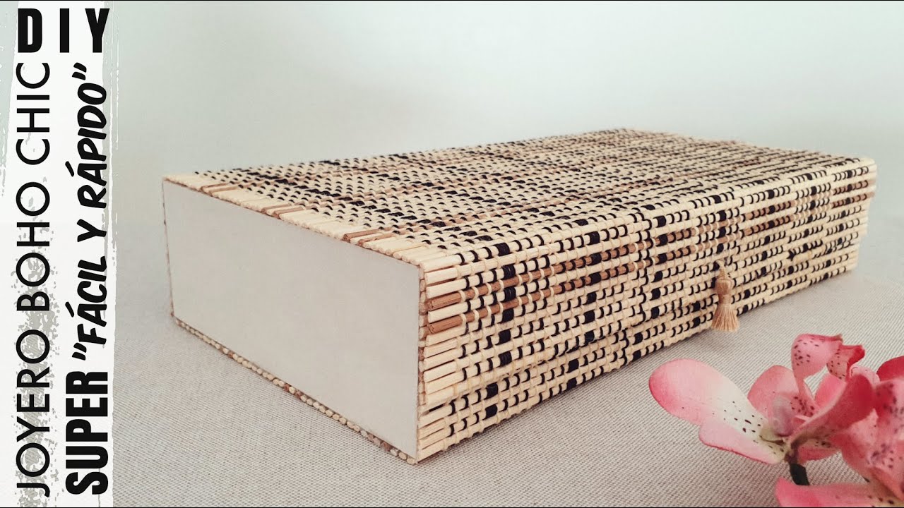 DIY COMO HACER JOYERO BOHO CHIC POR 3 EUROS FÁCIL Y RÁPIDO | TRANSFORMA MANTEL INDIVIDUAL EN JOYERO