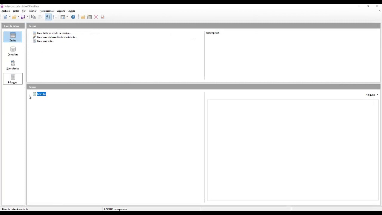 LibreOffice Base: Edición y ordenación de datos de una tabla.