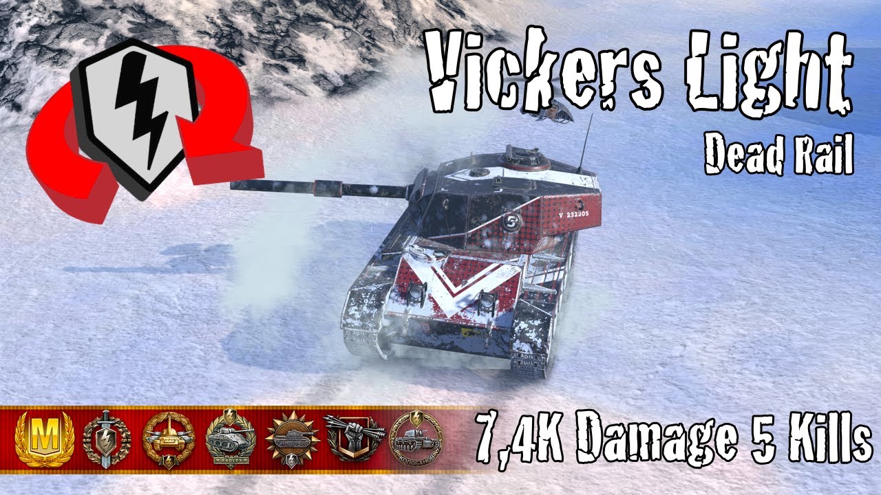 Vickers Light 105  |  7,4K Damage 5 Kills  |  WoT Blitz Replays
