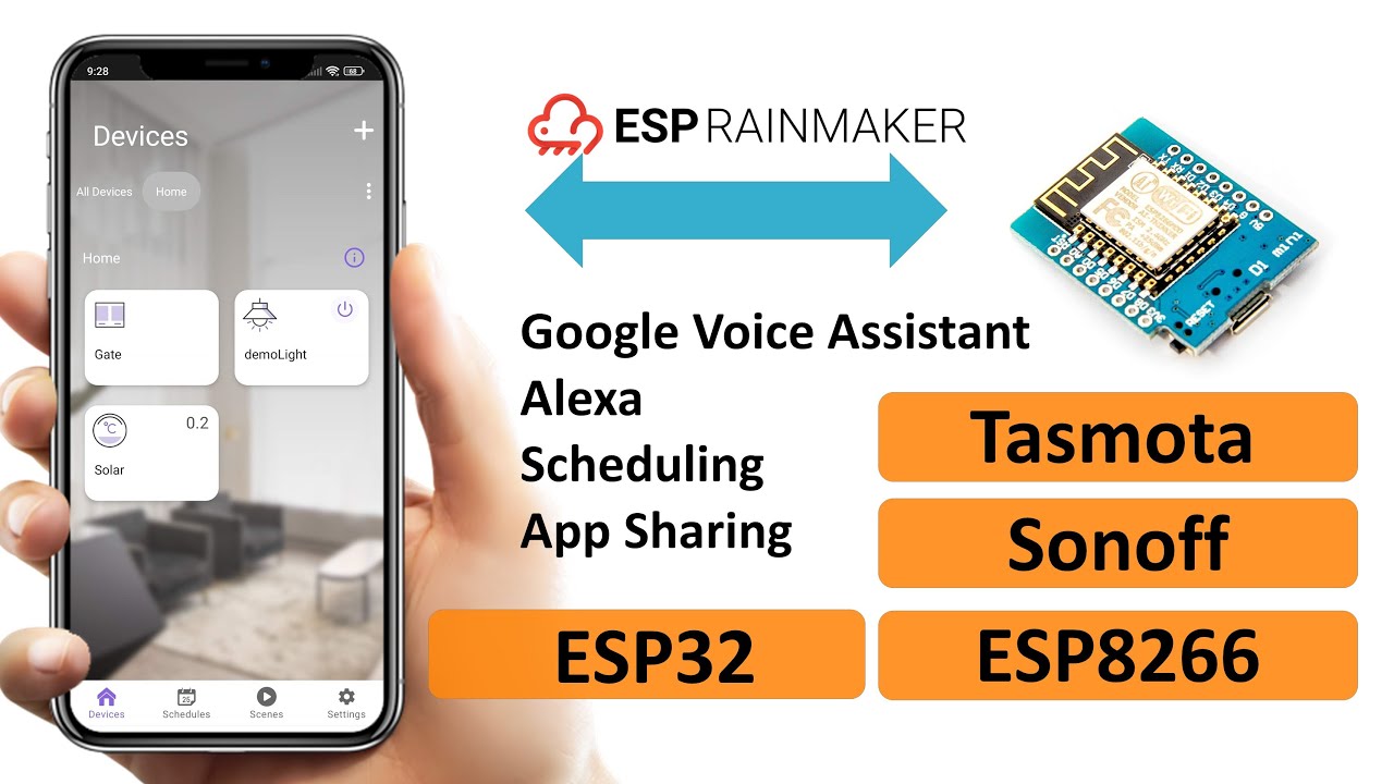 Smart Home - ESP8266, ESP32, Tasmota, Android,  iPhone - Google Home, Alexa - ESP Rainmaker IOT