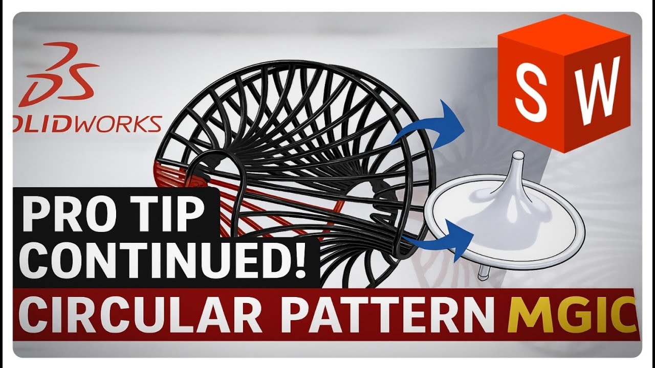 SolidWorks Pro Tip Part 2: Circular Pattern Hack for Complex Shapes!