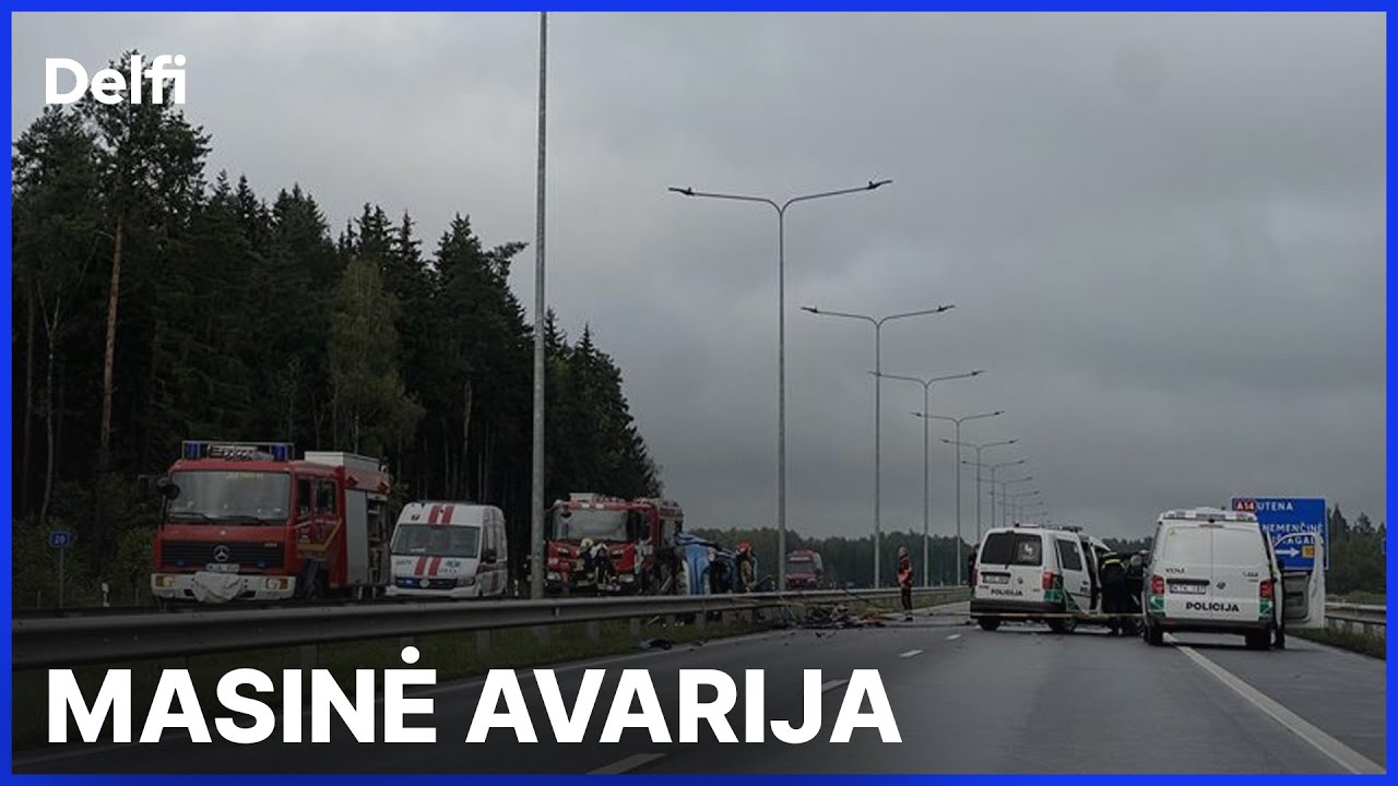 Tiesiogiai – iš įvykio vietos: masinė avarija Vilniaus rajone