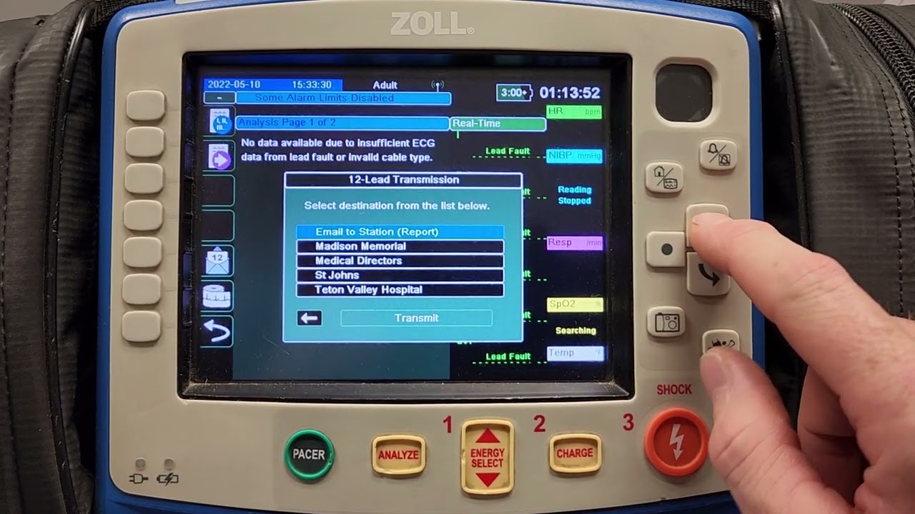 How To Transmit 12 Leads With Zoll X-Series Monitor