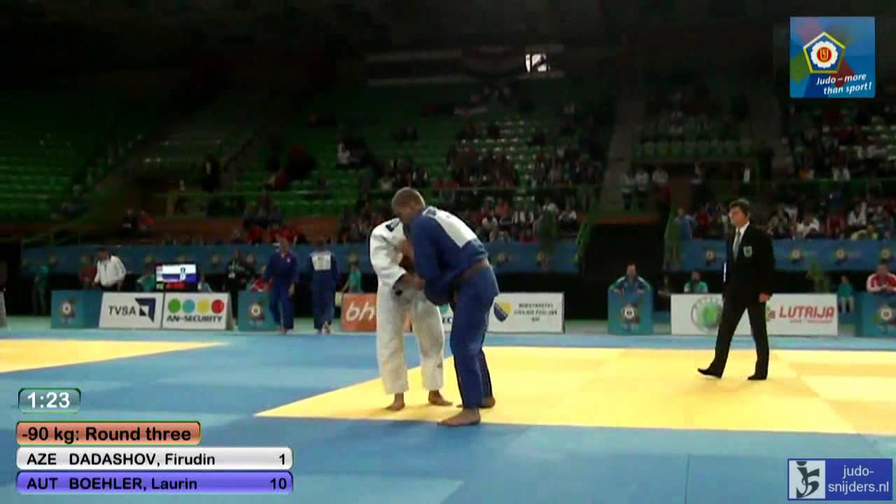 Judo 2013 European championship Juniors: Dadashov (AZE) - Boehler (AUT) [-90kg]