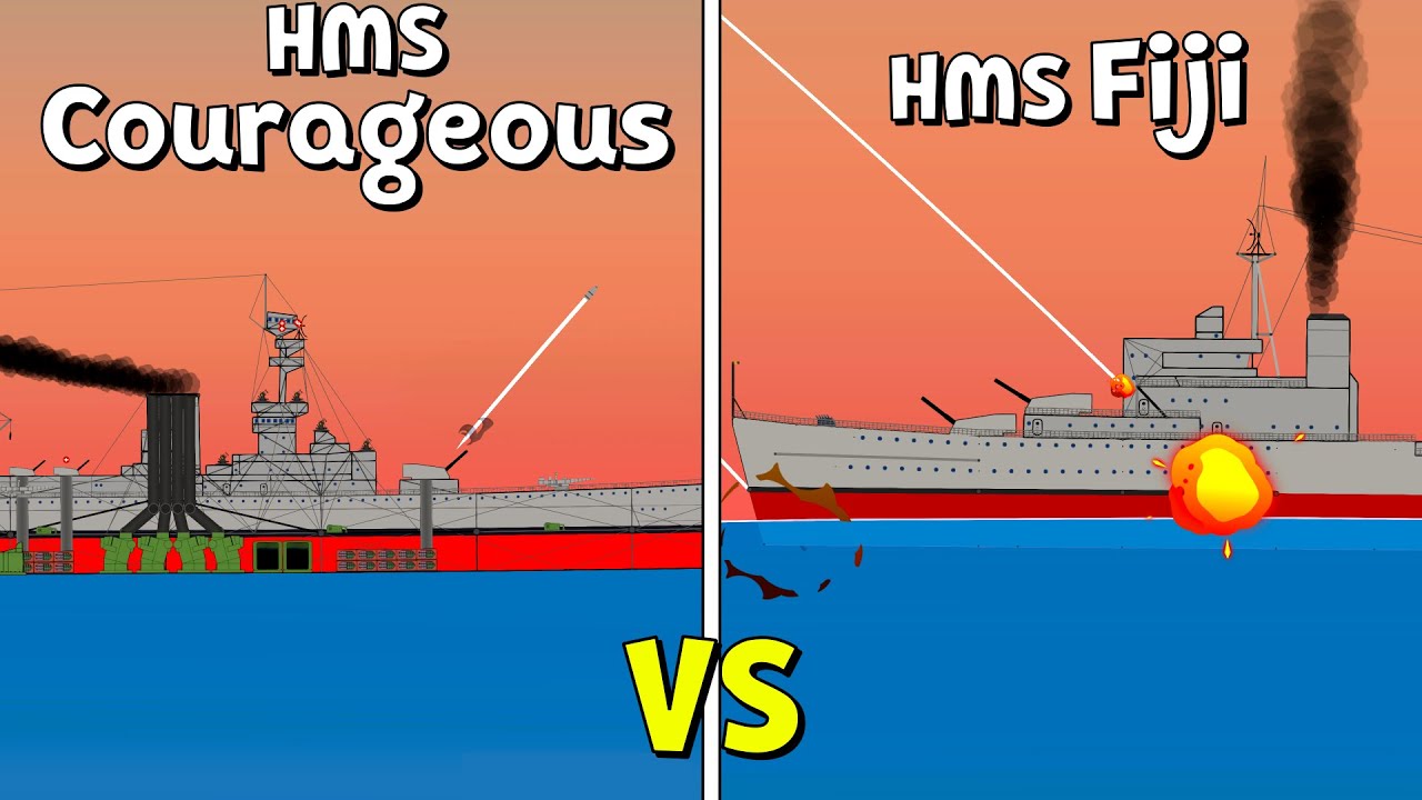 HMS Courageous VS HMS Fiji | Ships At War