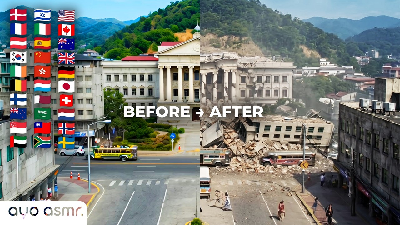 The Strongest Earthquake Ever Recorded in Each of 40 Countries  | ASMR Time Travel 🌎