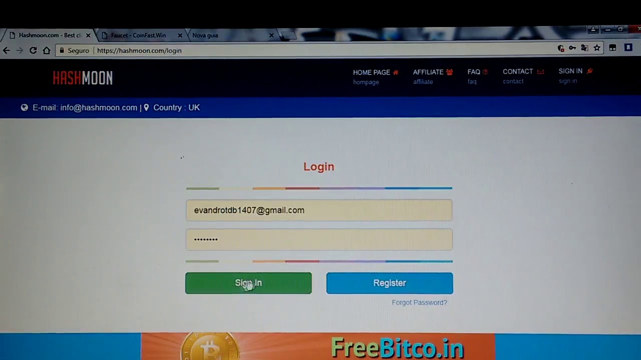 hashmoon 150 GHS free no cadastro