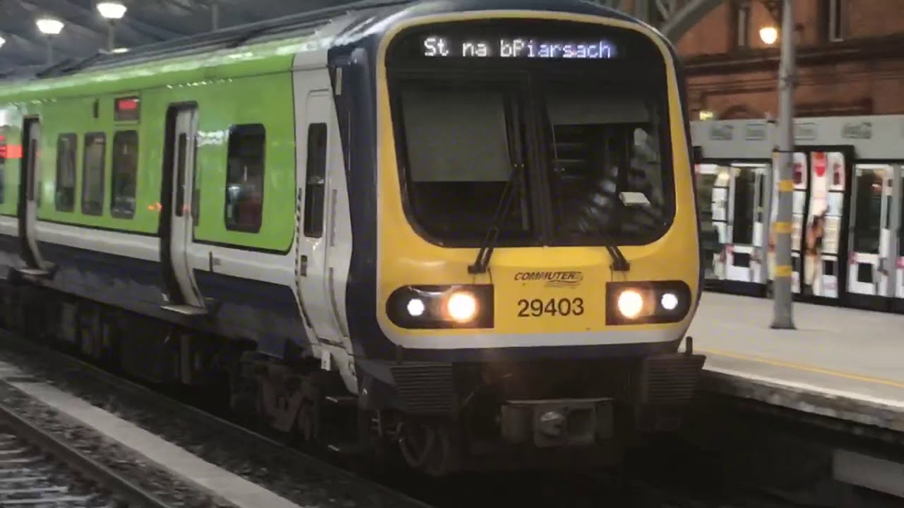 Trains at Clongriffin, Dún Laoghaire, and Pearse (21/10/17)