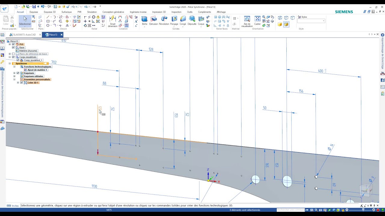 Migrate 2D DXF DWG with Dimensions to 3D Solid Edge